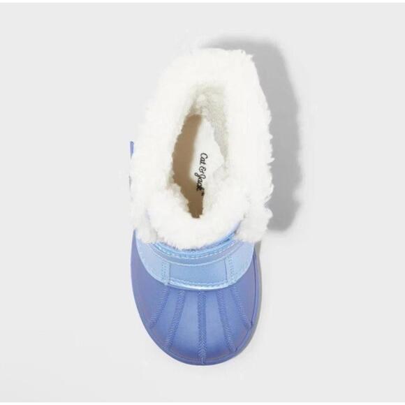 NEW Girls 11C Denver Winter Snow Boots Cat & Jack Blue Purple Winter Ski - Picture 3 of 4